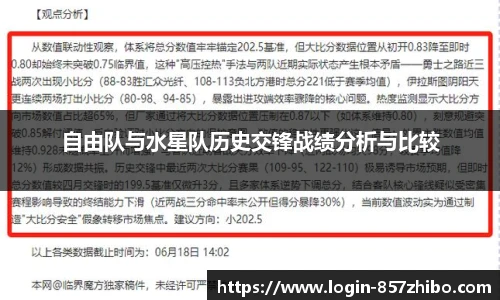 自由队与水星队历史交锋战绩分析与比较